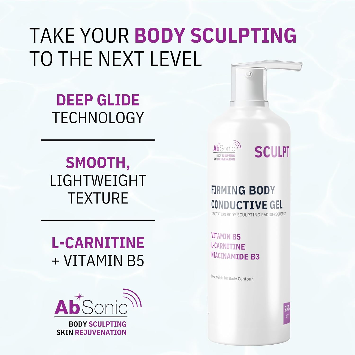 Absonic Sculpt - Gel conductor de cavitación reafirmante, gel tonif...