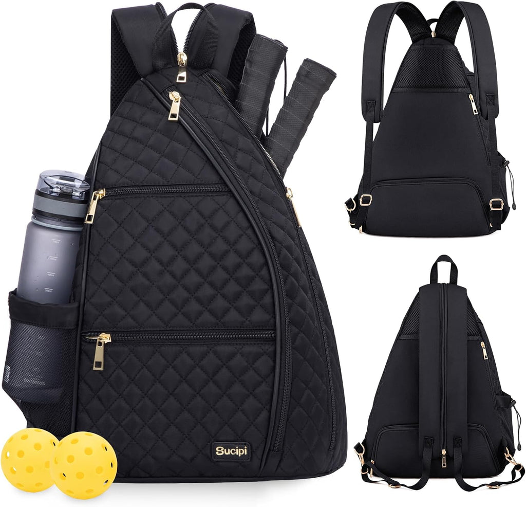 Mochila de pickleball para mujeres Sucipi - Bolsa cruzada con acolc...