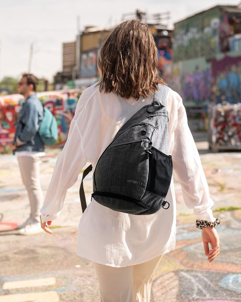 WATERFLY - Mochila con eslinga, pequeña, bandolera, de hombro, para...