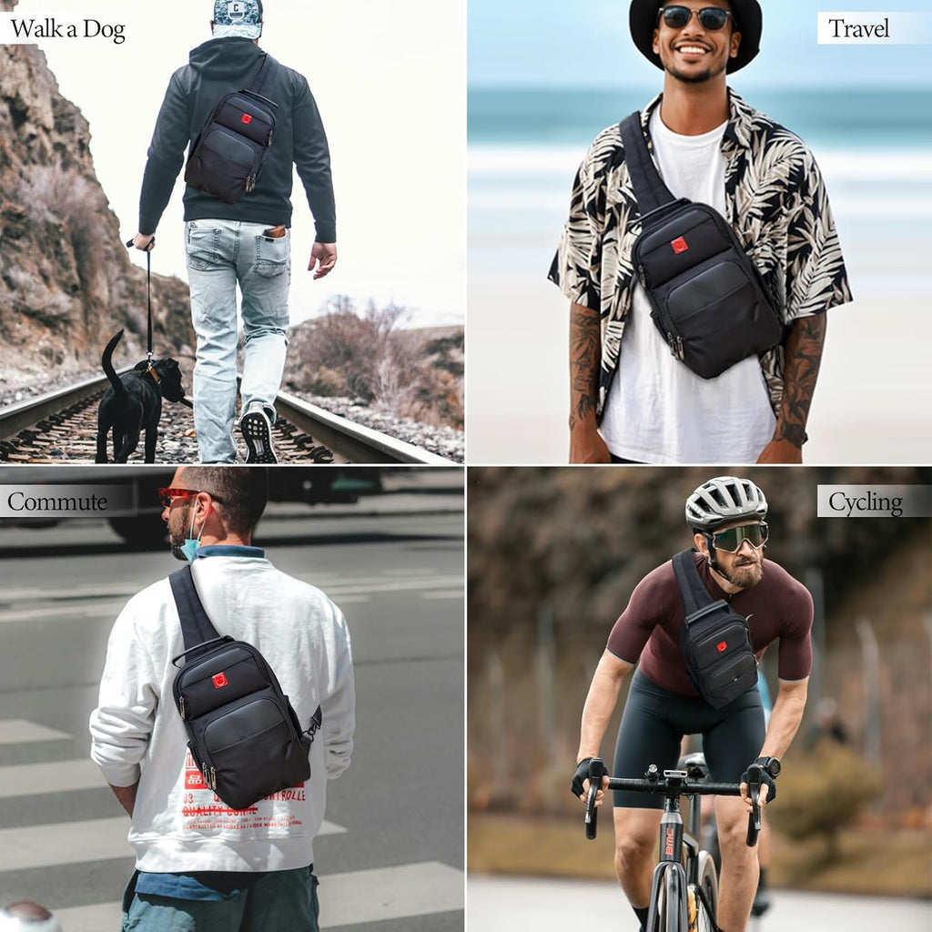 WHBIMGOOO Bandolera para hombre \u2013 Bolso bandolera de viaje peq...
