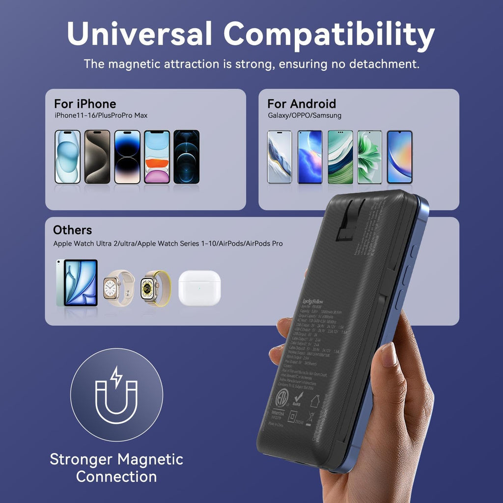 Cargador portátil magnético de 10000mAh para iWatch y iPhone, banco...
