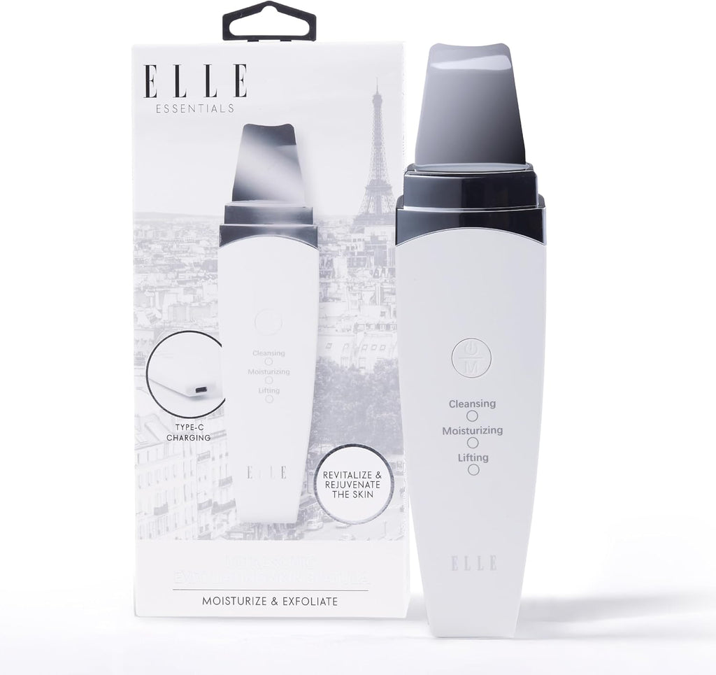 Elle - Espátula exfoliante ultrasónica para la piel, limpieza profu...