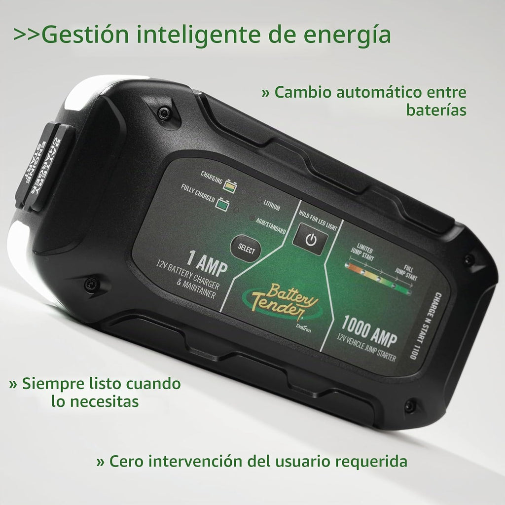 Battery Tender Charge N Start 1100 - Cargador de batería inteligent...