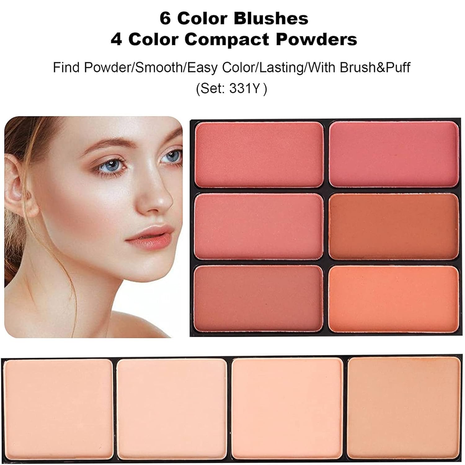 MISS ROSE M - Paleta de maquillaje profesional de 58 colores, kit c...