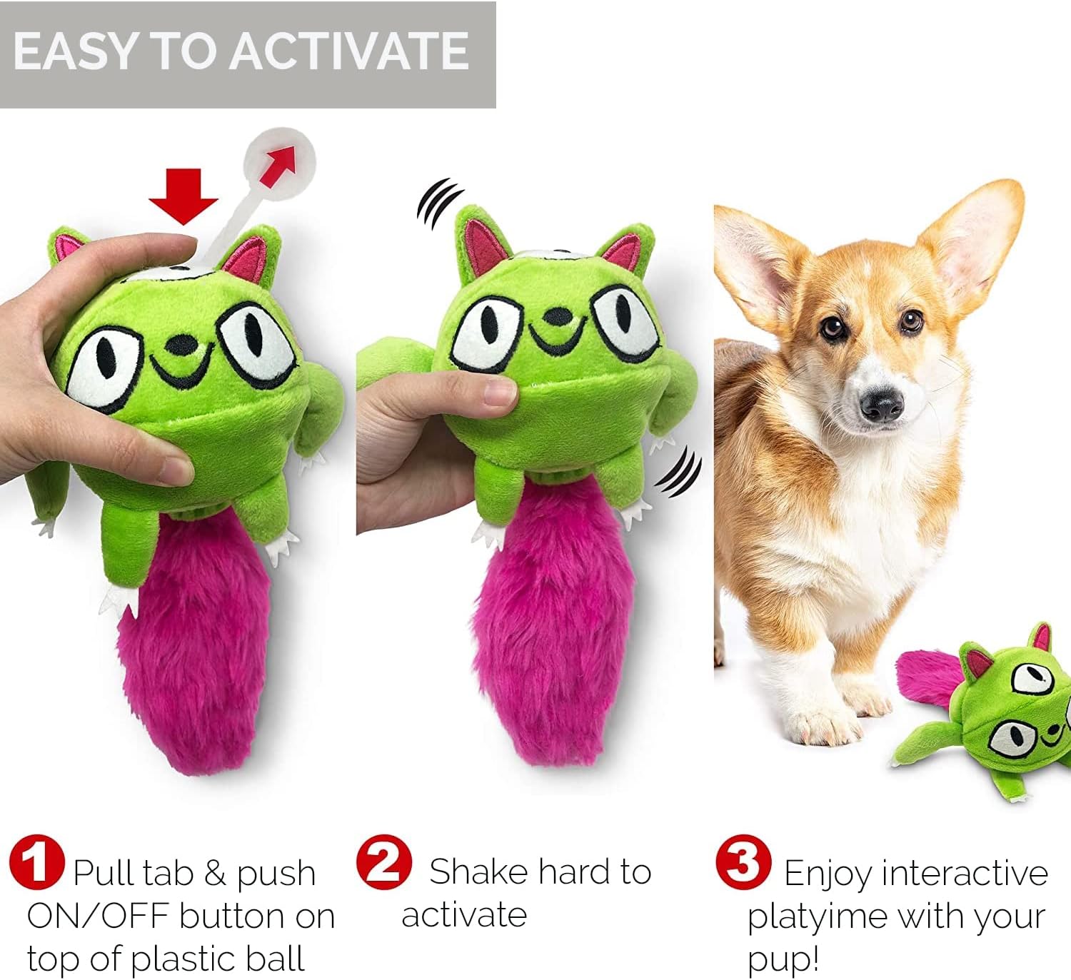 Hyper Pet Doggie Pal Monster - Juguetes interactivos de peluche par...