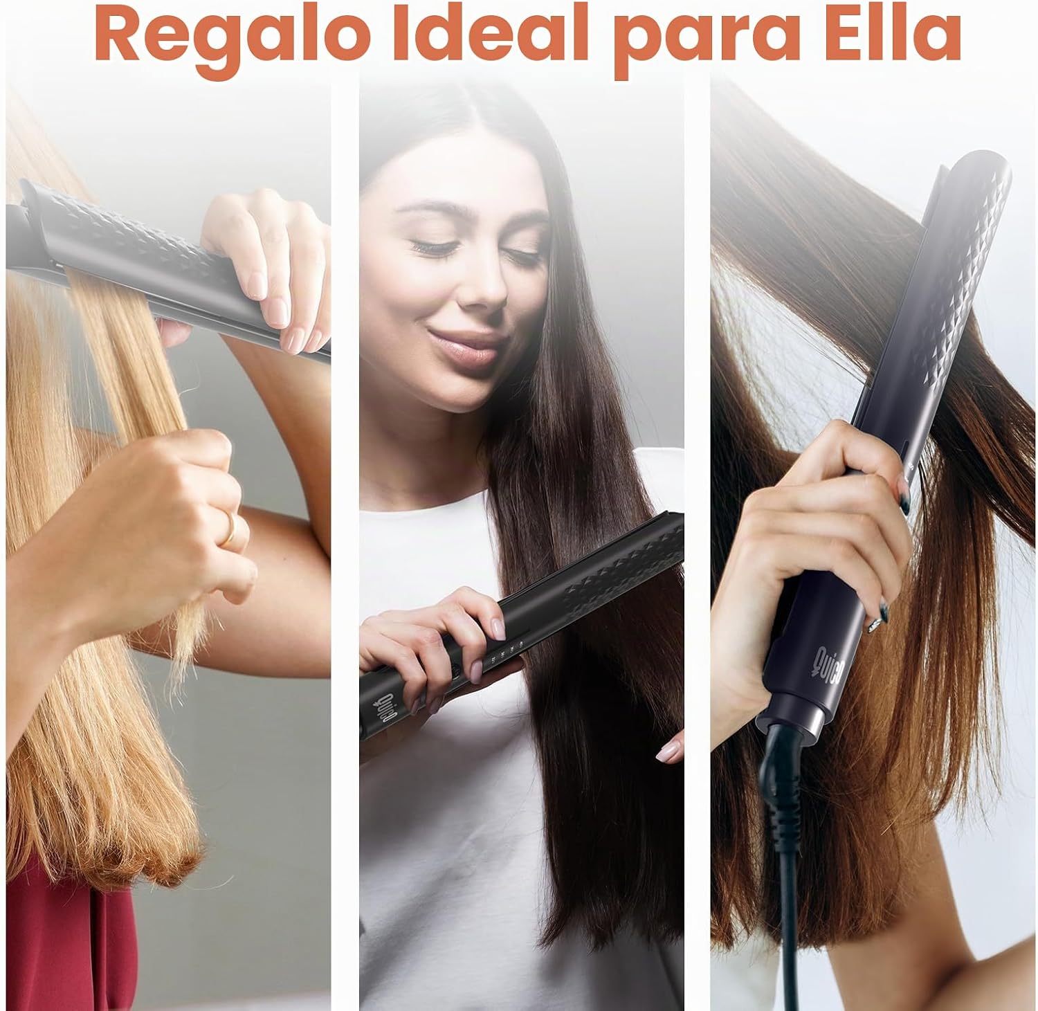 Quico Plancha para el cabello, alisadora de cabello de viaje global...