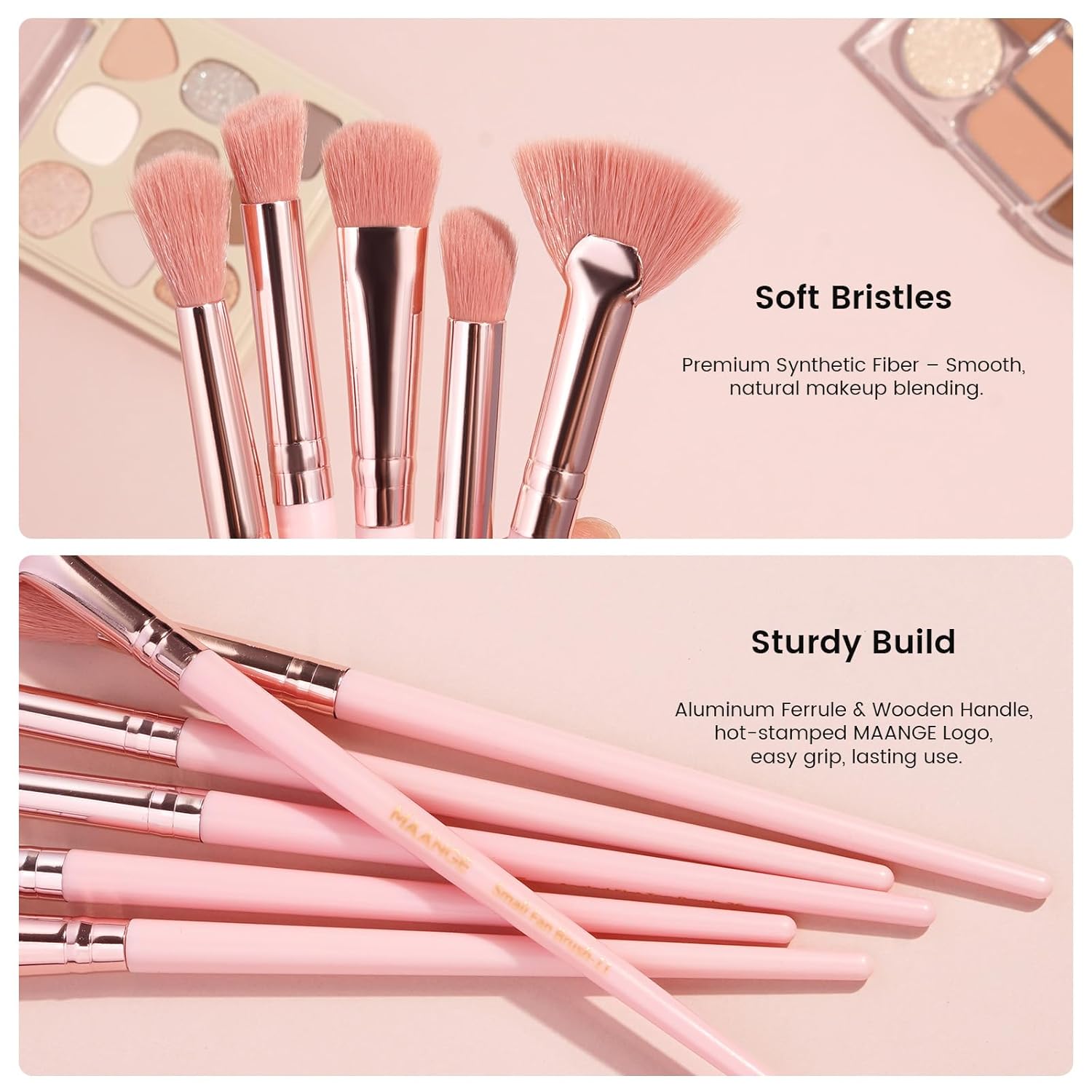 MAANGE Juego de 41 brochas de maquillaje de precisión sintética de...