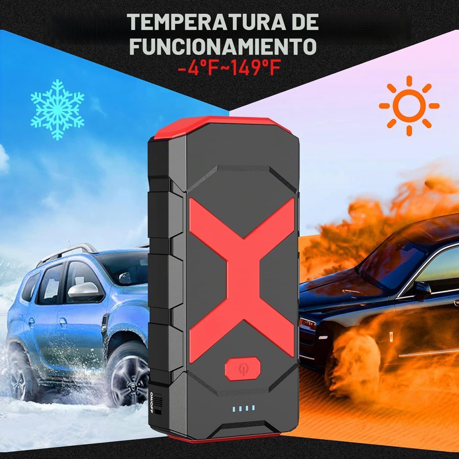 BOOKOO Arrancador A9 de 4000 A para automóvil, barco, cortacésped,...