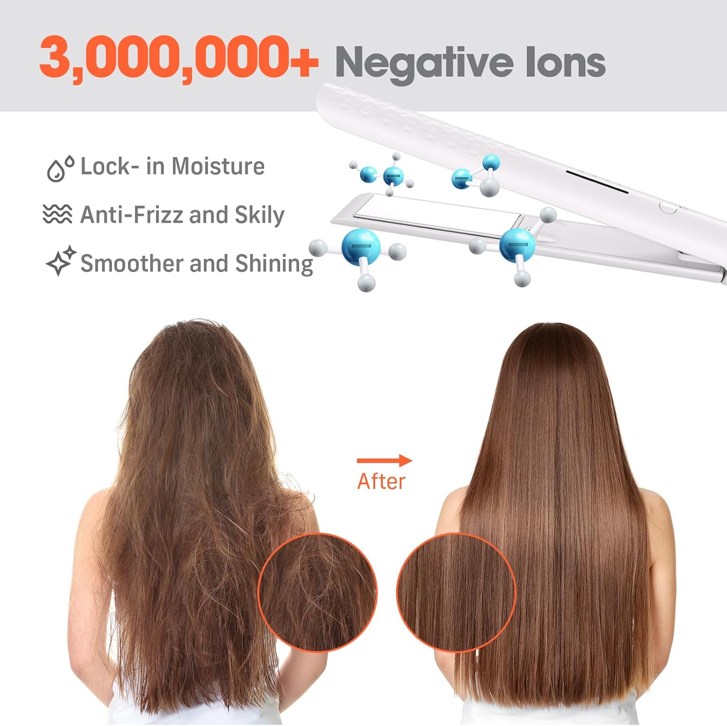 Quico - Plancha para el cabello, 110-240V, plancha para el cabello...