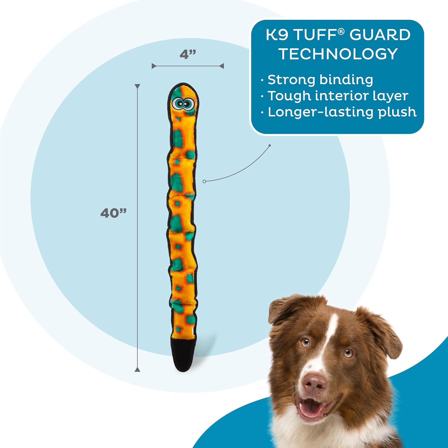 Outward Hound Durablez - Juguete de felpa chirriante sin relleno pa...