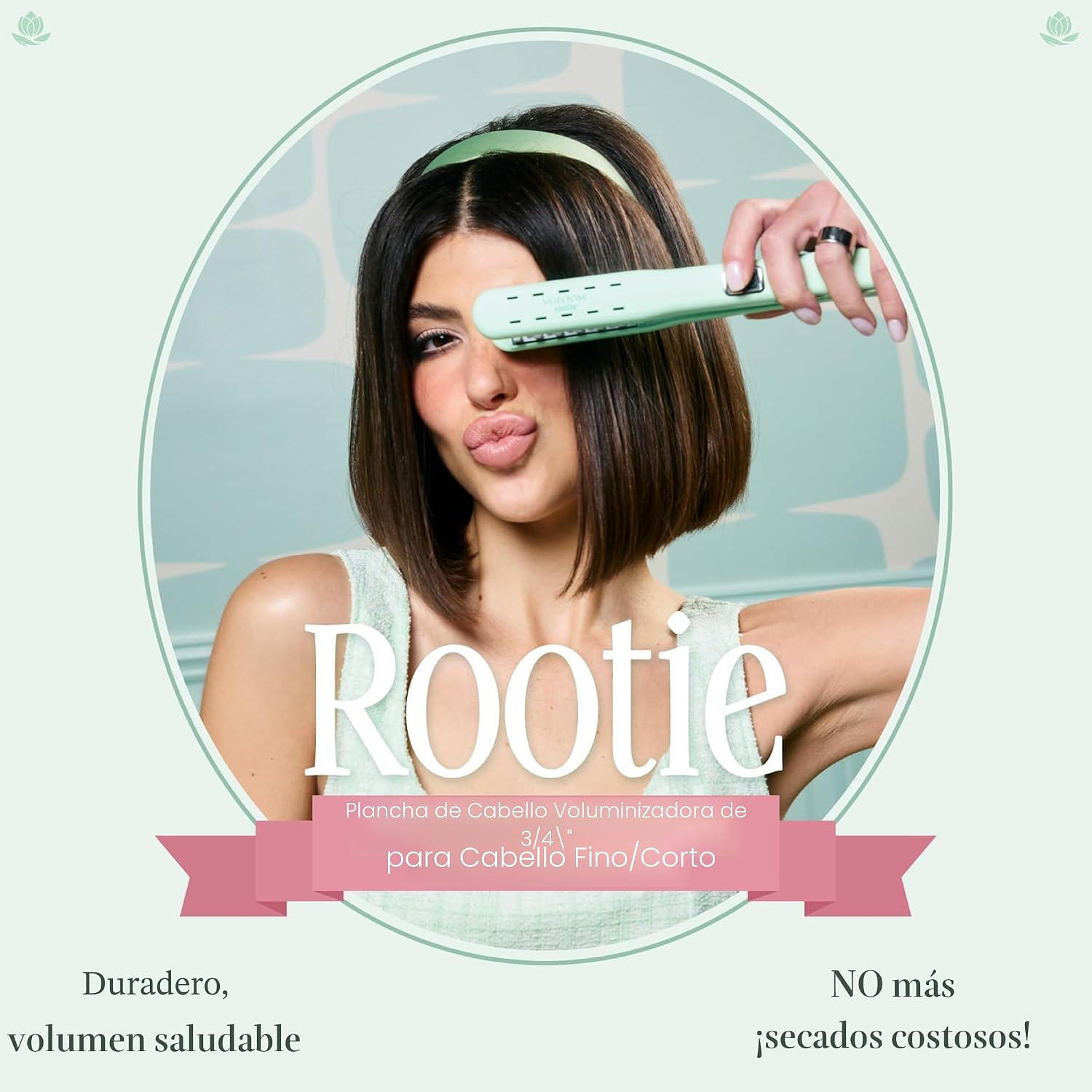 Voloom Rootie Plancha de Cabello de Cerámica Profesional Voluminiza...