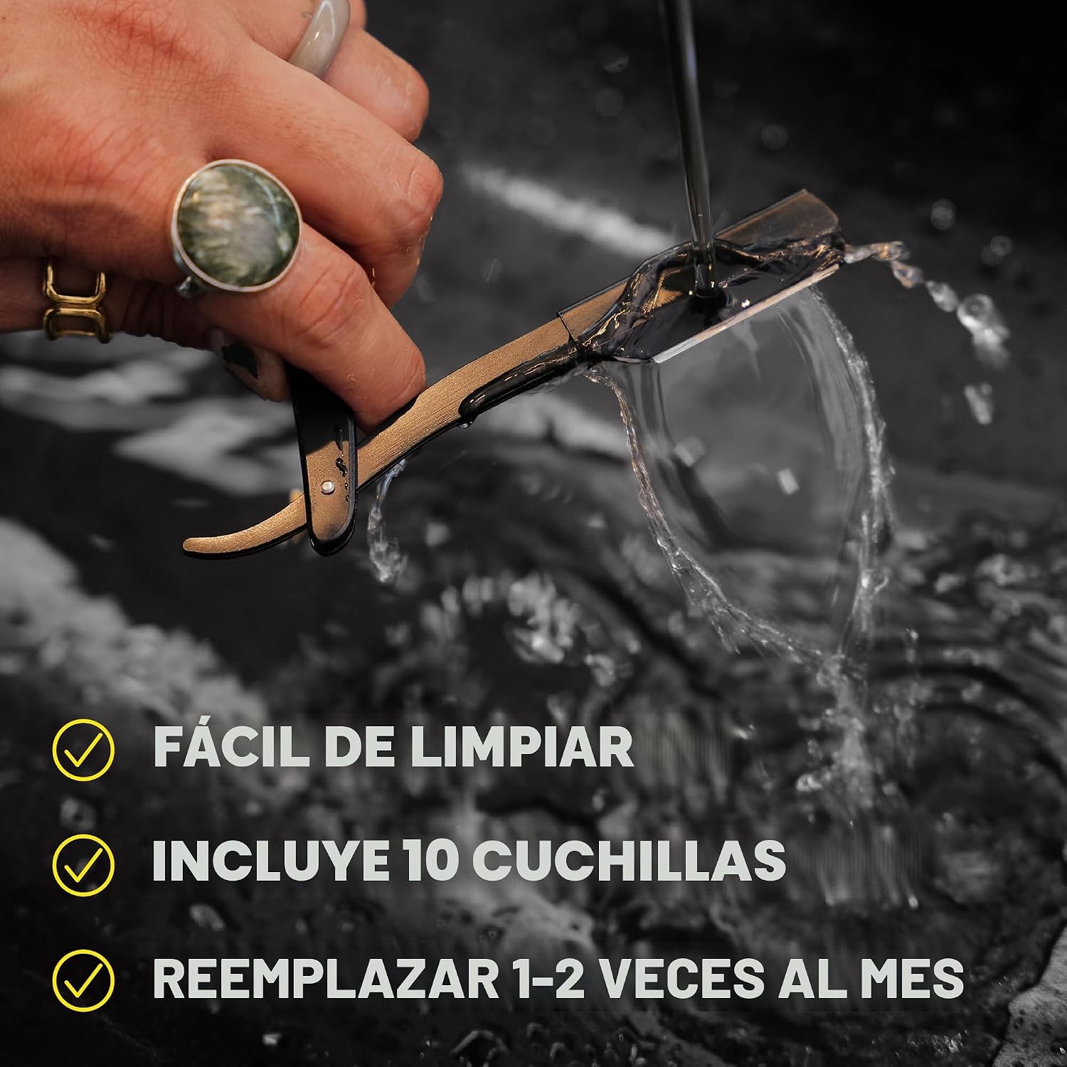 The Beard Club Navaja recta para hombres - Navajas para barbero - K...