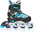 Lightning Adjustable 4 Sizes Inline Skates with Full Light up Wheel...