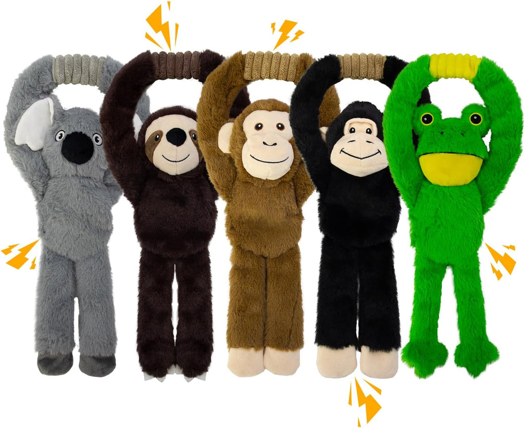 Chongqile Paquete de 5 juguetes para perros sin relleno, de peluche...