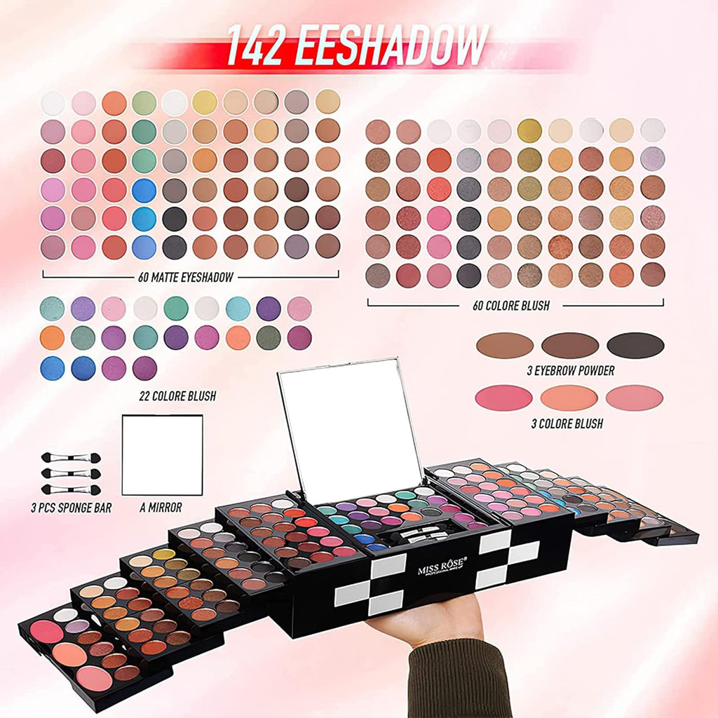 MISS ROSE M - Paleta de maquillaje de 148 colores, kit de maquillaj...