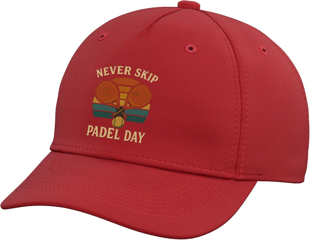 Gorra de béisbol ajustable Never Skip Padel Day Retro Padel Tennis