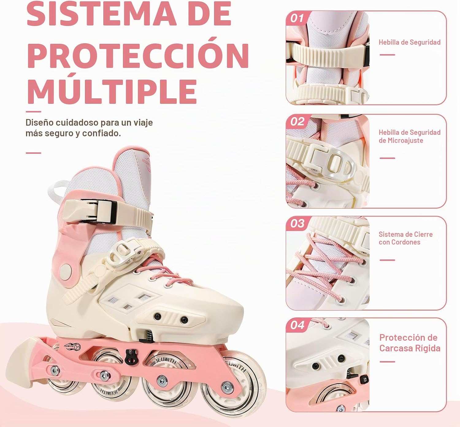 Patines en línea para niños, patines ajustables intermitentes, pati...