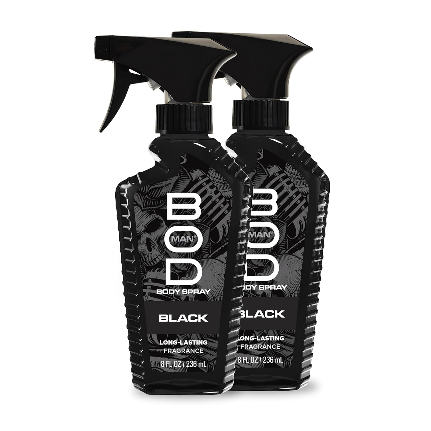 BOD man Fragancia corporal en aerosol, negro, 8 onzas líquidas (paq...