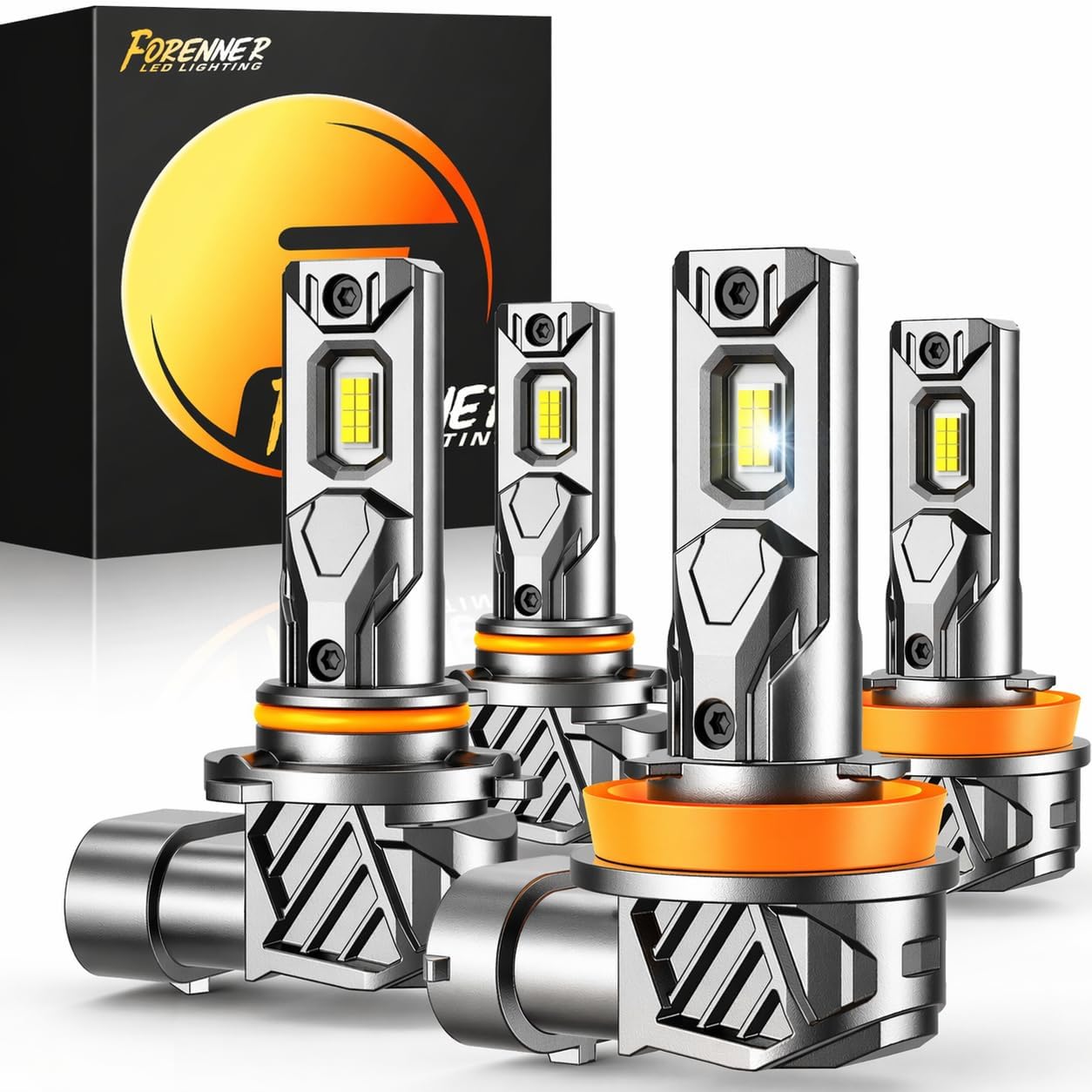 FORENNER Combo de bombillas H11 9005, 140000LM 1000% Ultra brillo,...