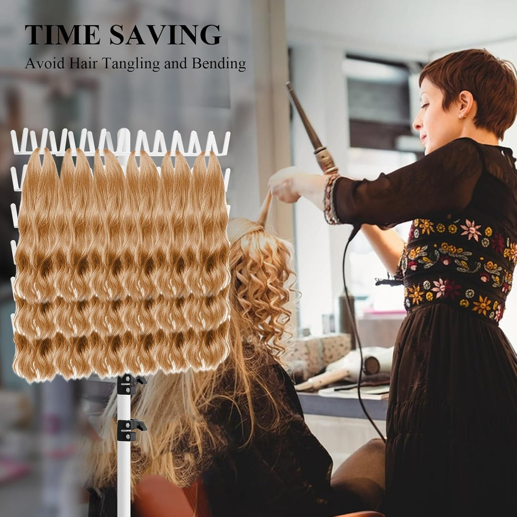 Eastdone Soporte para extensión de cabello trenzado, 144 clavijas,...