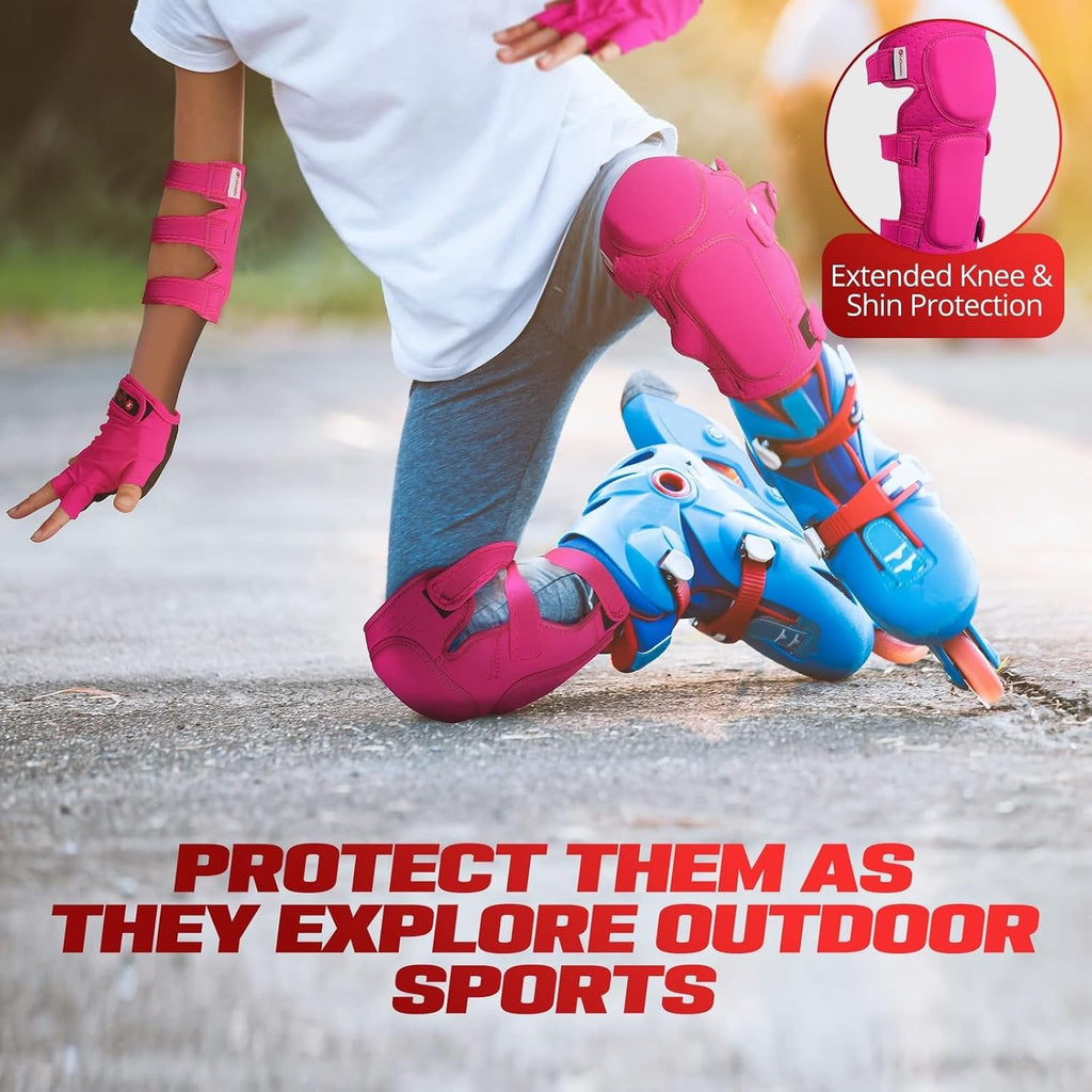 LaScoota Juego de rodilleras y coderas para niños | Guantes protect...