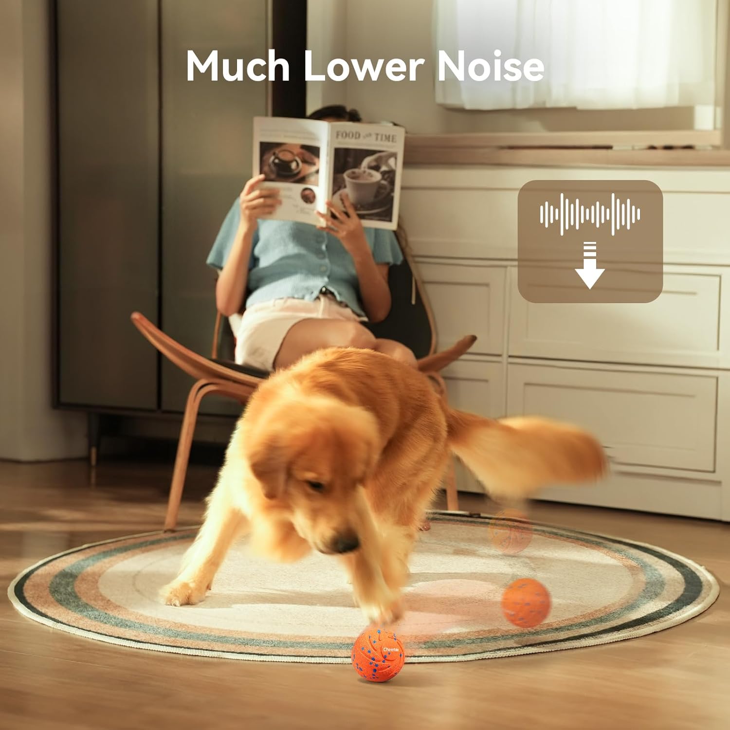 Cheerble Juguetes inteligentes interactivos para perros, bola Wicke...