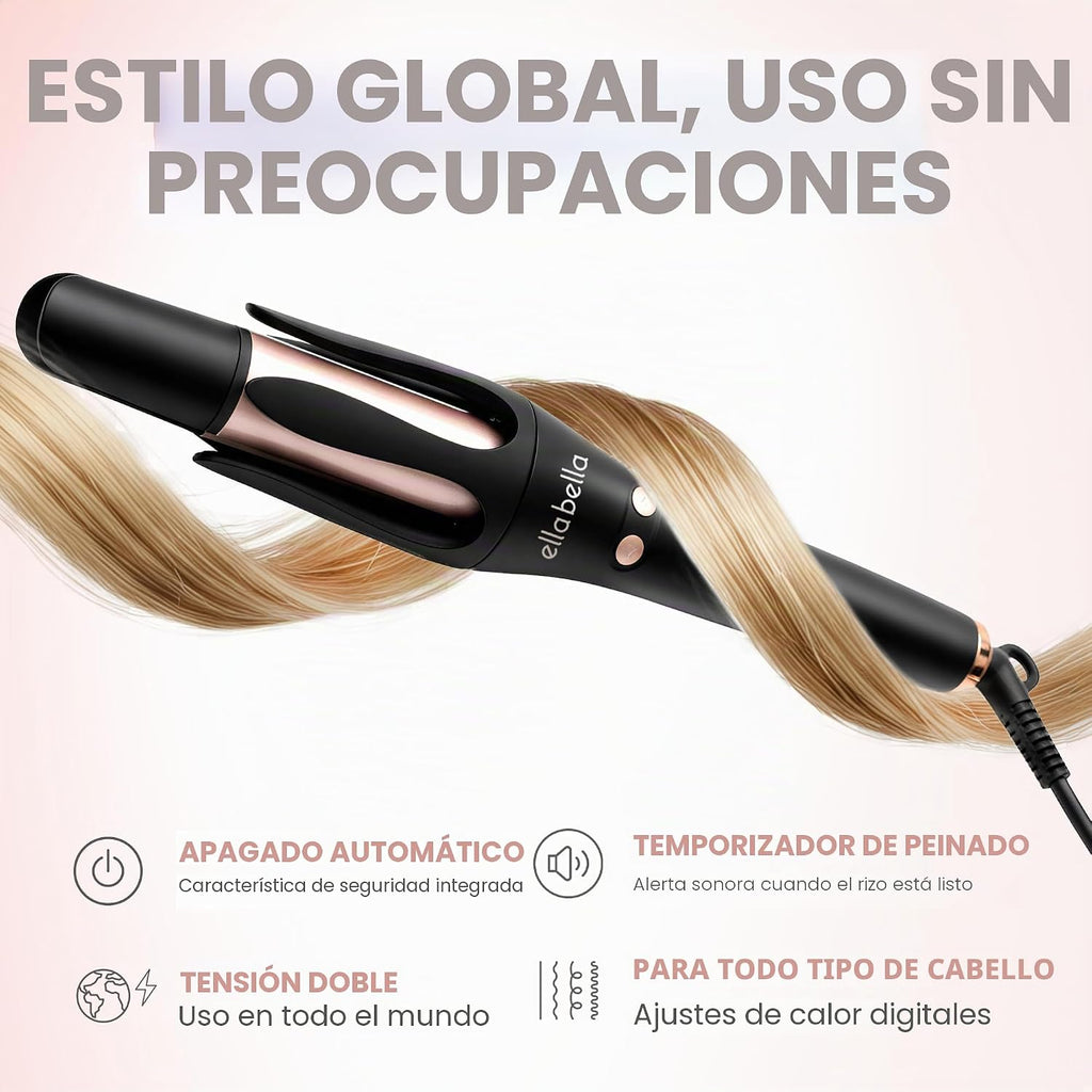 ELLA BELLA® Rizador giratorio automático, rizador automático para c...