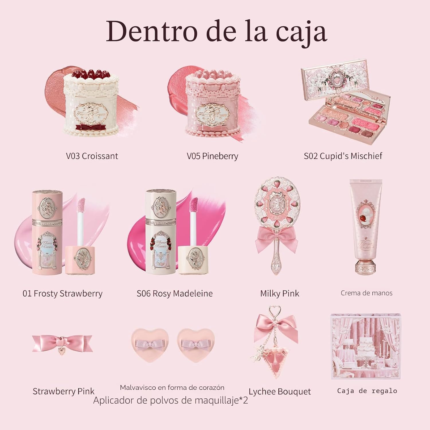Flower Knows Caja de regalo de maquillaje Strawberry Cupid de 12 pi...