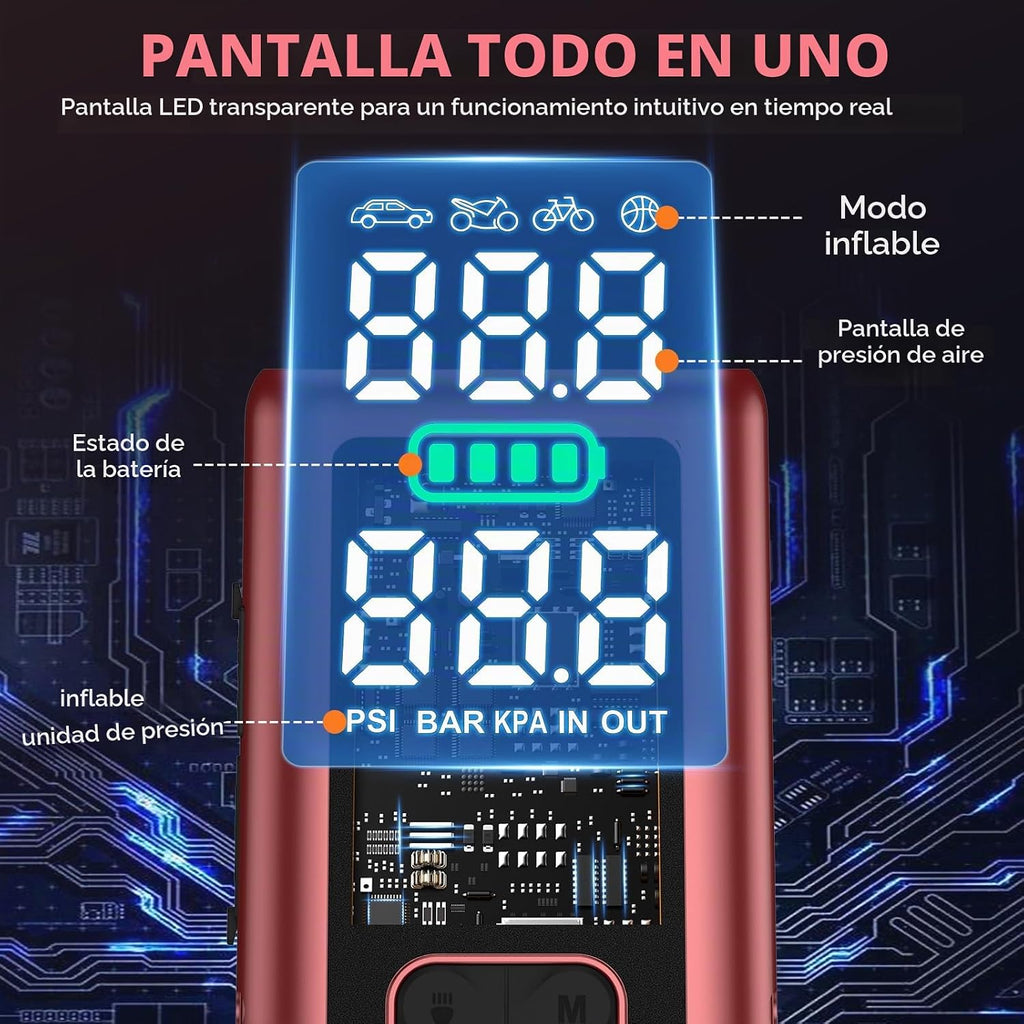 S ZEVZO Arrancador de coche con compresor de aire, 6000A 150PSI Jum...