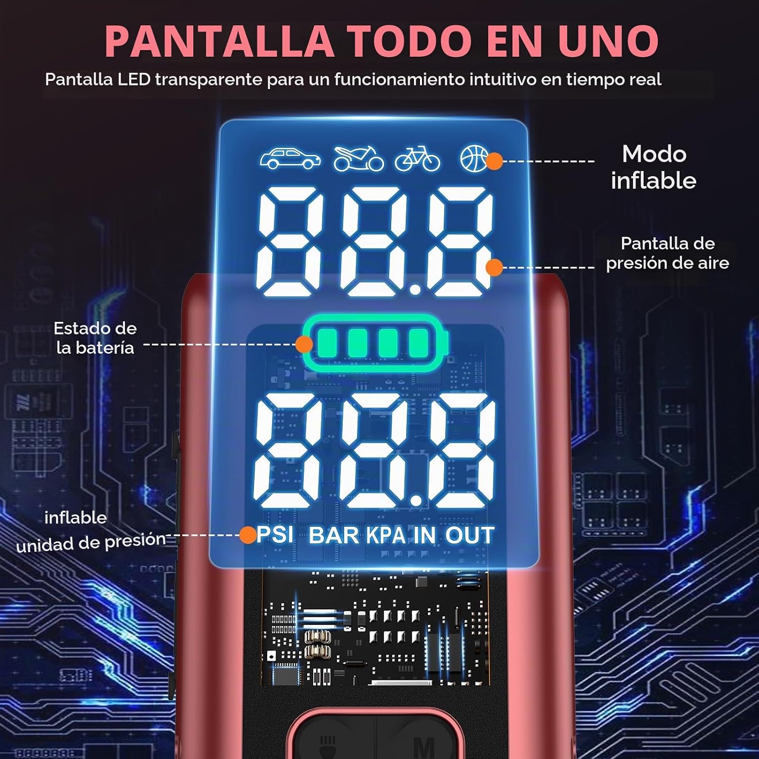 S ZEVZO Arrancador de coche con compresor de aire, 6000A 150PSI Jum...