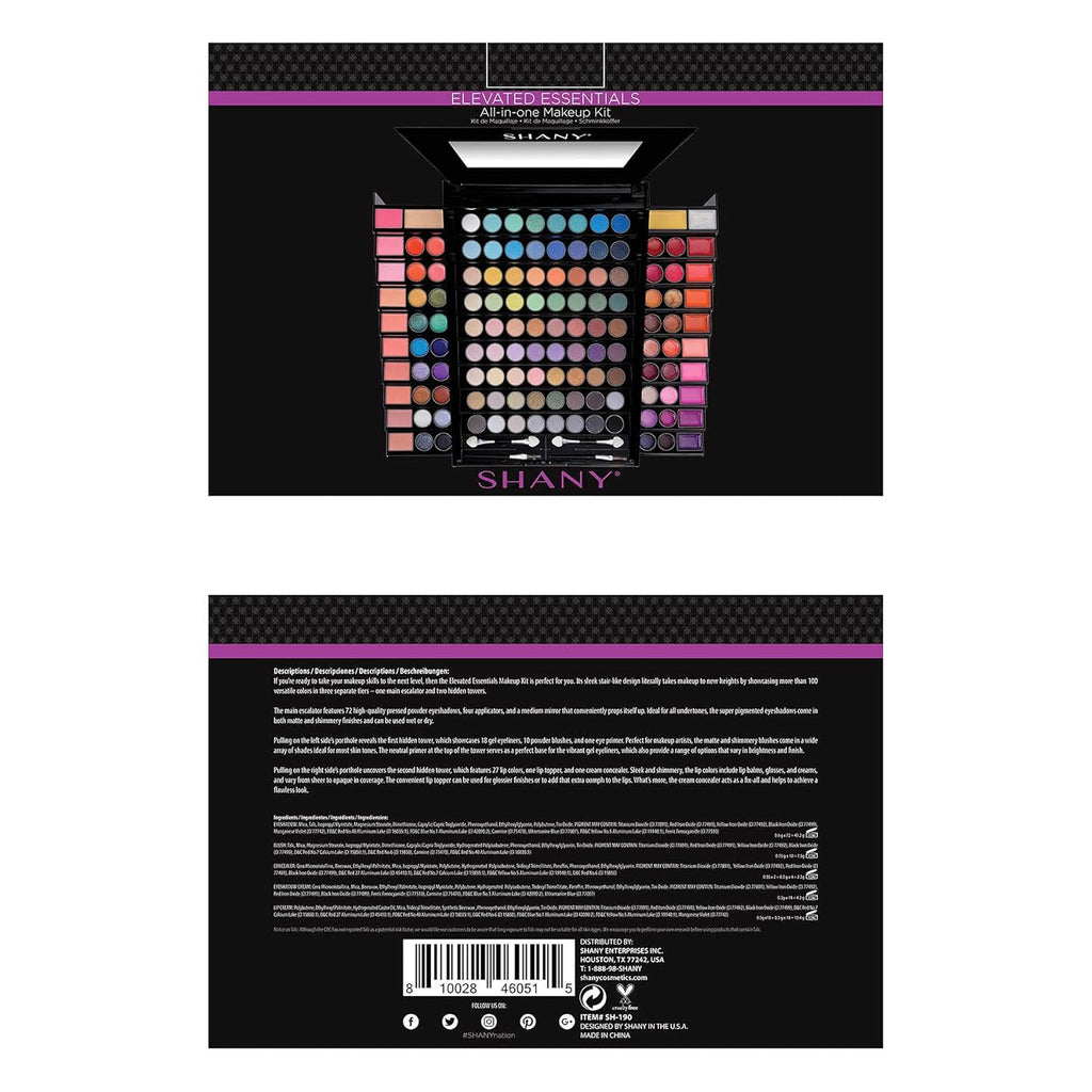 Juego de maquillaje Elevated Essentials de Shany todo en uno, con 7...
