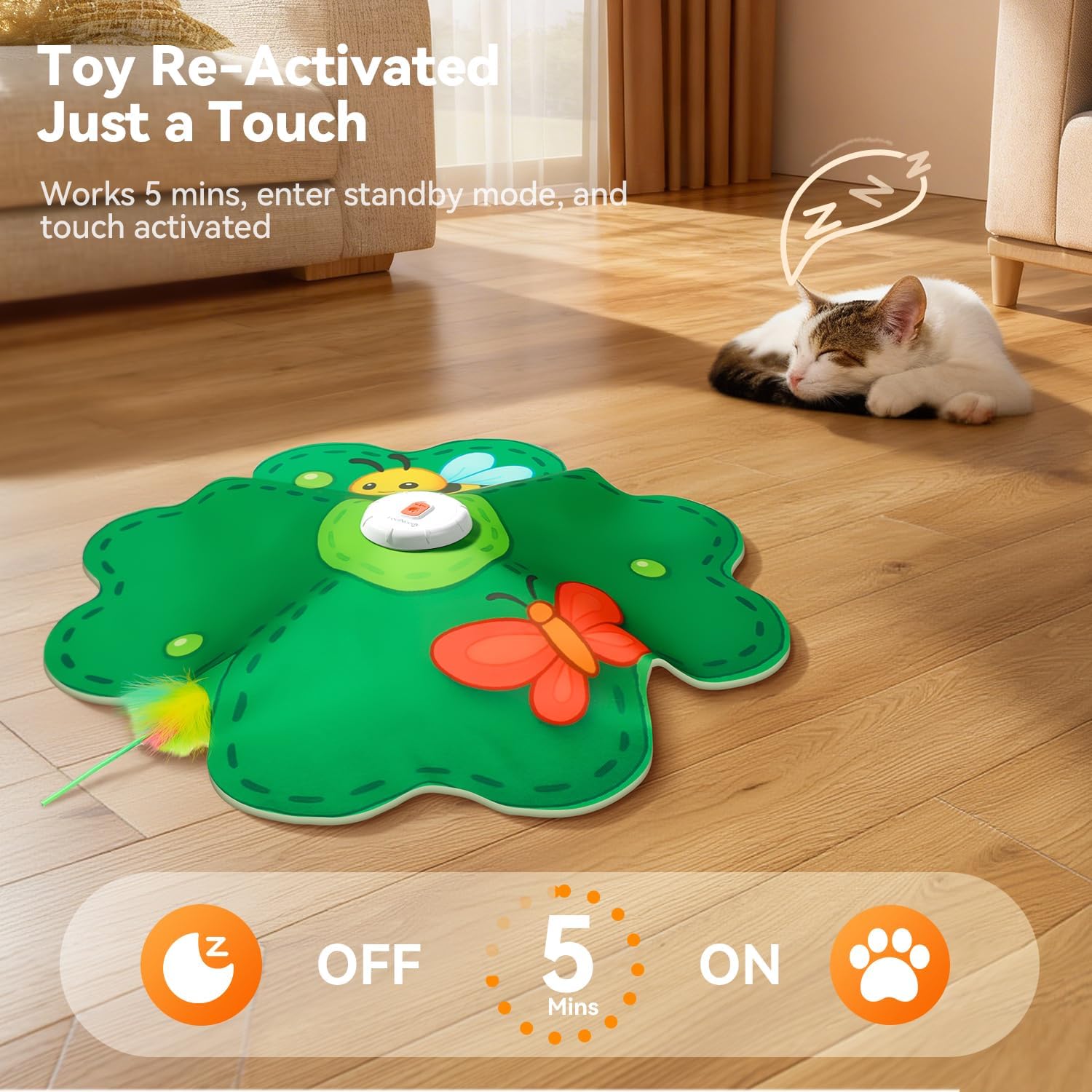 FEELNEEDY Juguetes recargables para gatos, juego interactivo de esc...