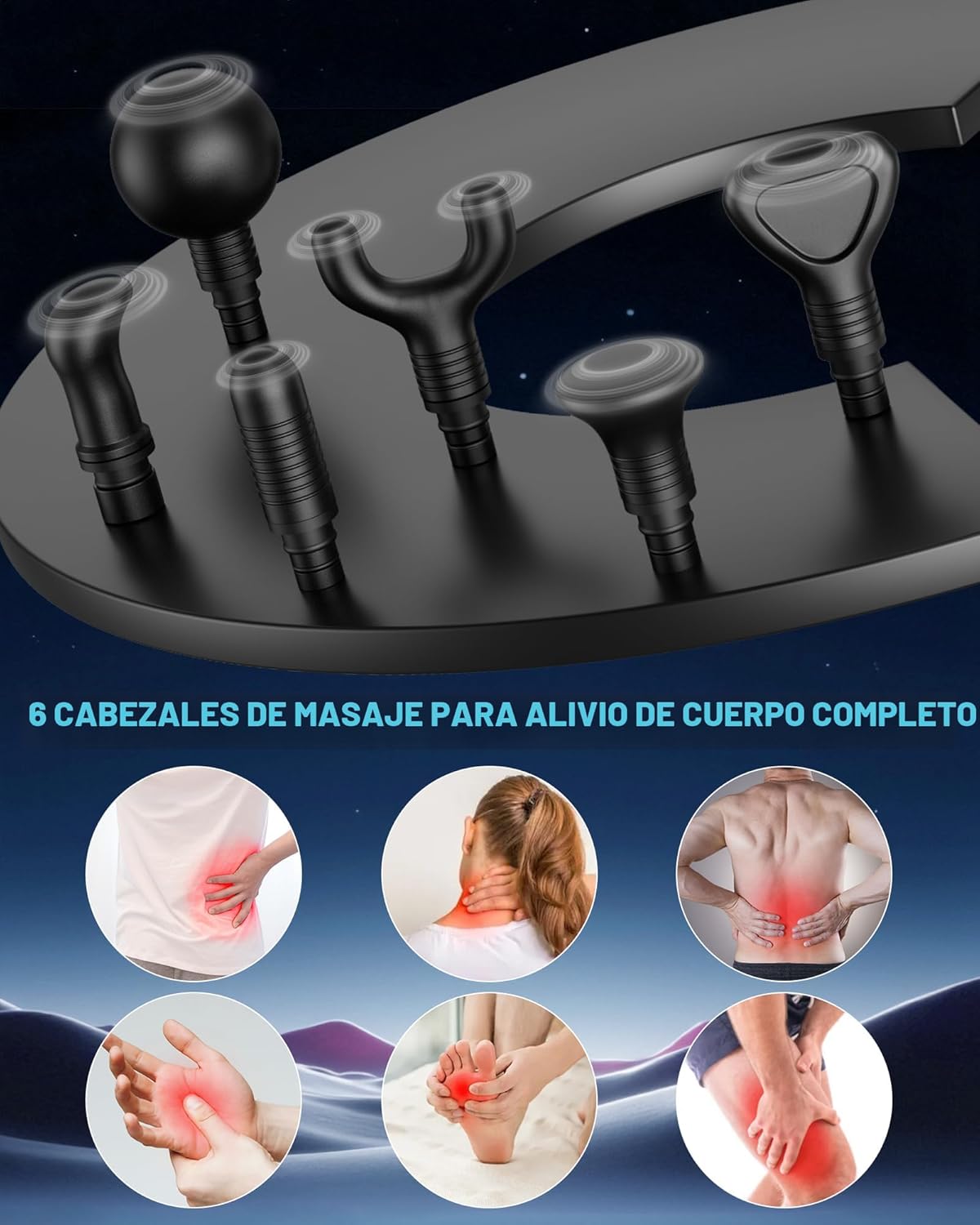 CAMEFER Pistola de masaje de tejido profundo, masajeador muscular e...