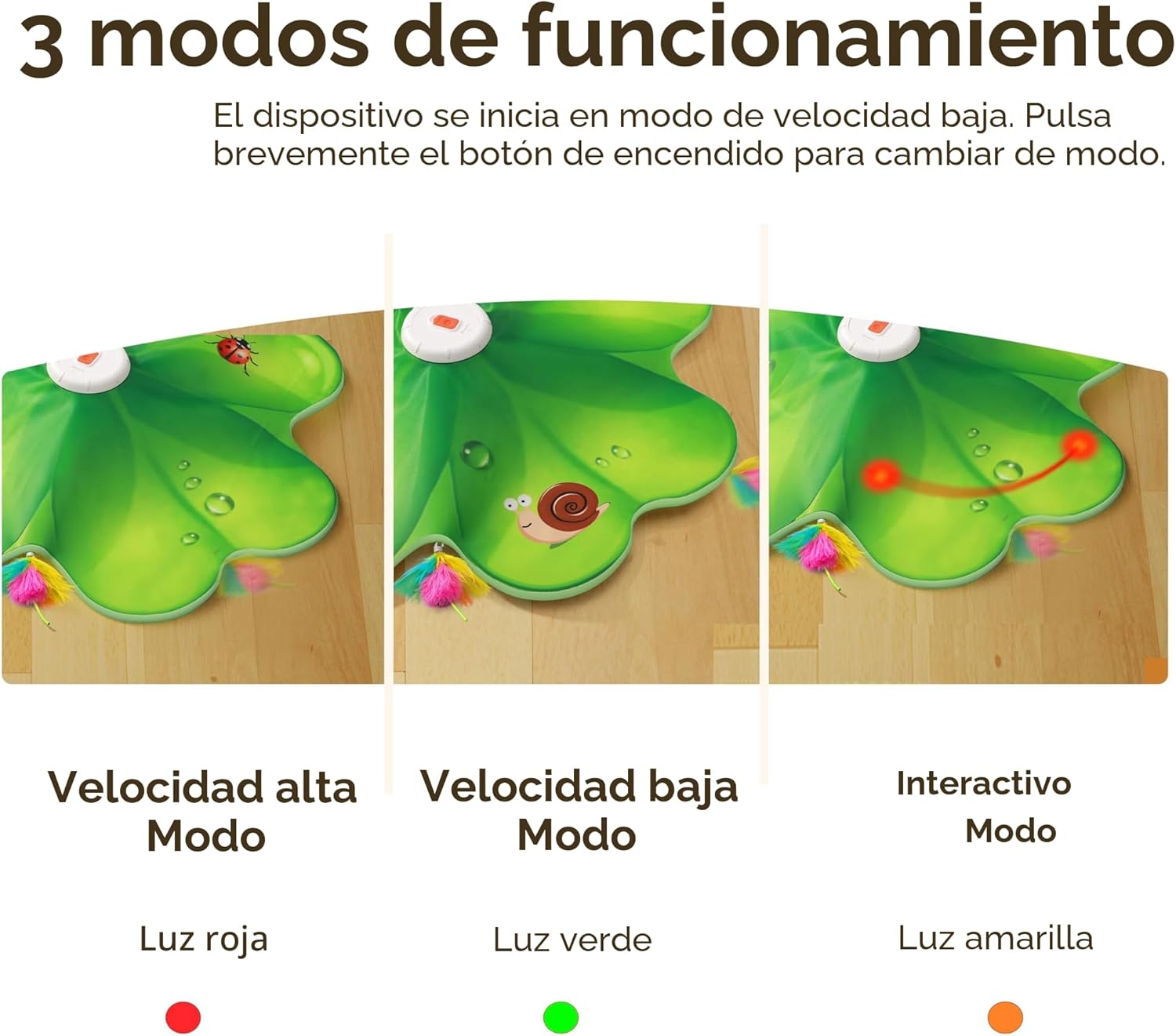 FEELNEEDY Juguetes recargables para gatos, Juego de Escondite 2 en...