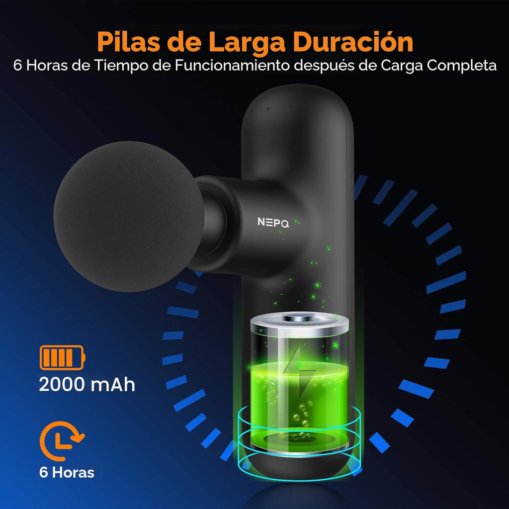 NEPQ Mini Pistola de Masaje, Potente Pistola de Percusión de Tejido...