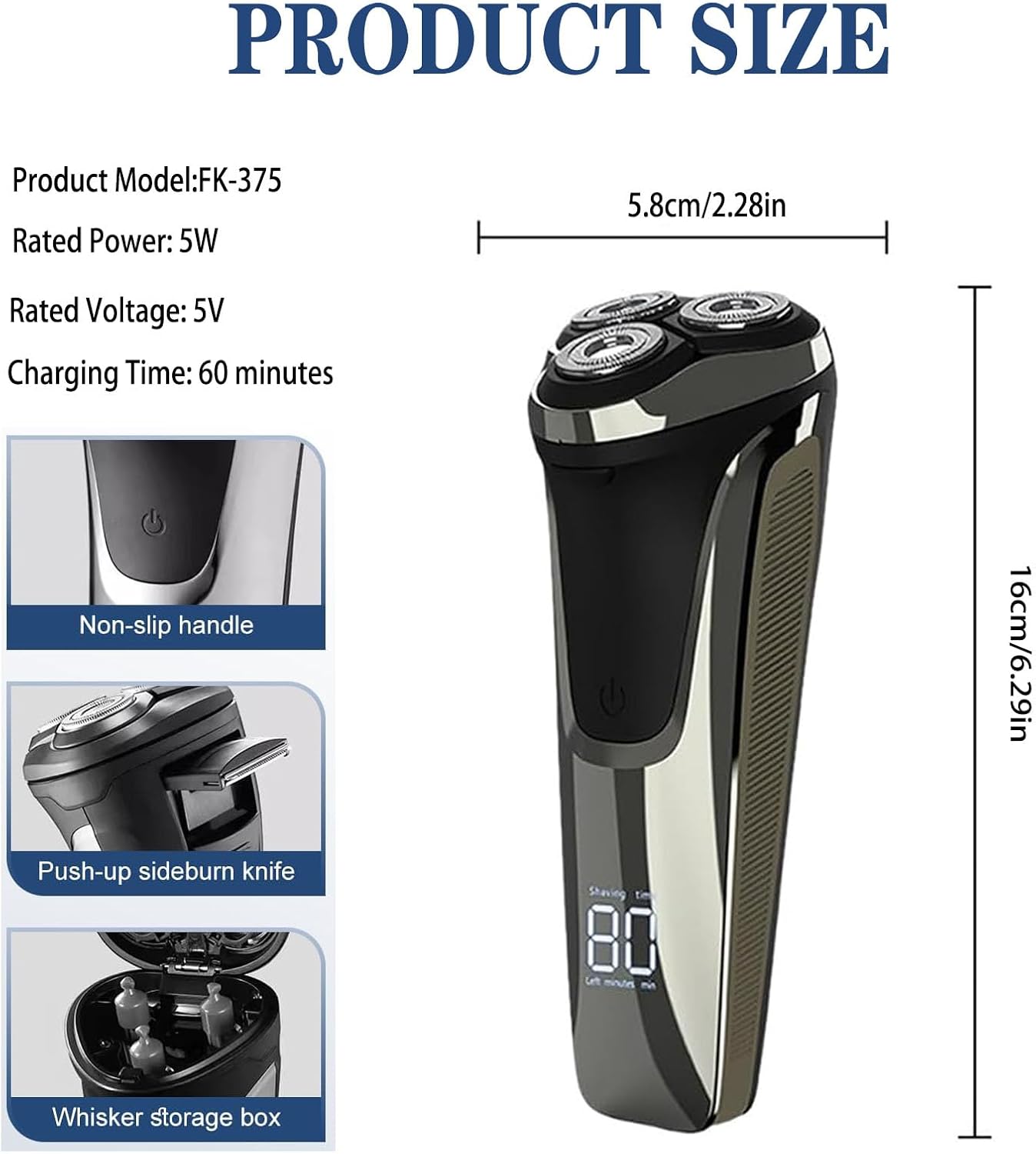 Snapbuy - Maquinilla de afeitar eléctrica para hombres, afeitadora...