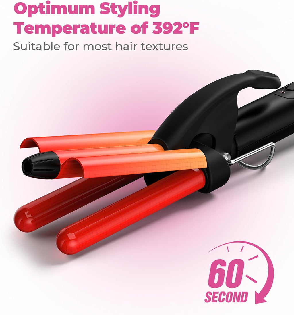 FARERY Plancha de Rizar Mini Onduladora, 1\/2 Pulgada, Rizador de C...