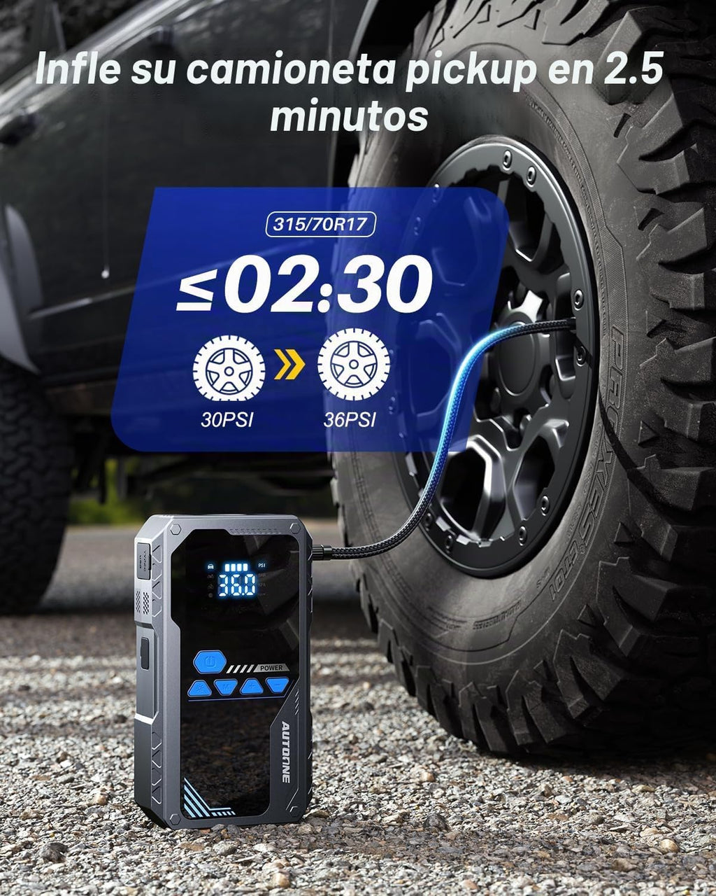 AUTOONE JWA2 Arrancador de salto con compresor de aire (todo a gas\...