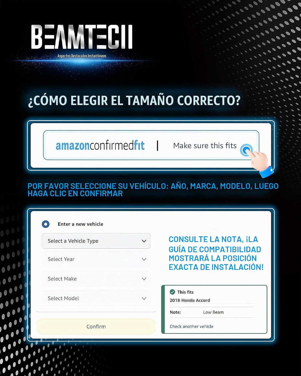 BEAMTECH - Bombilla H4, sin ventilador en línea 9003, luz antiniebl...