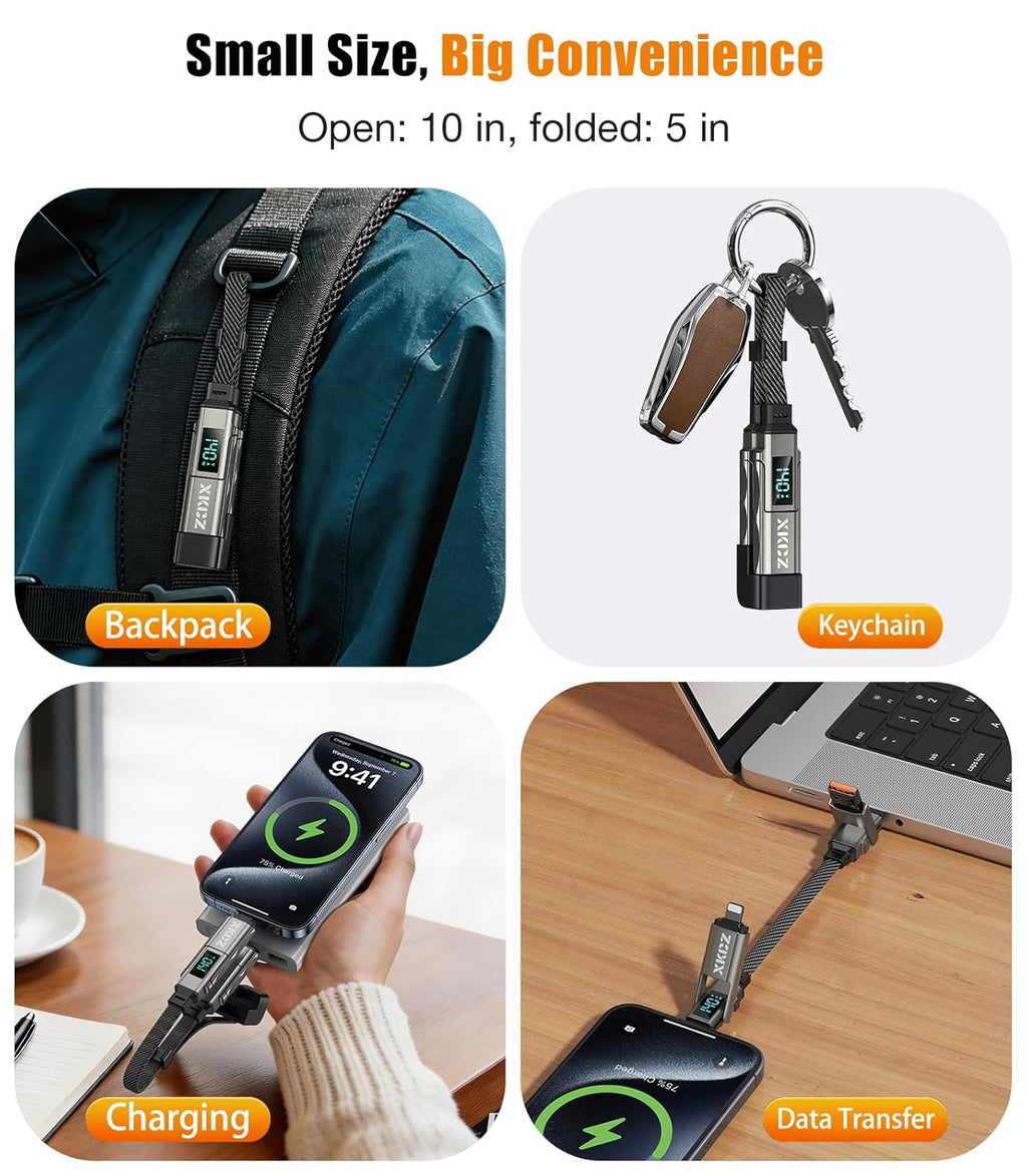 XKCZ Cable corto portátil con pantalla LED