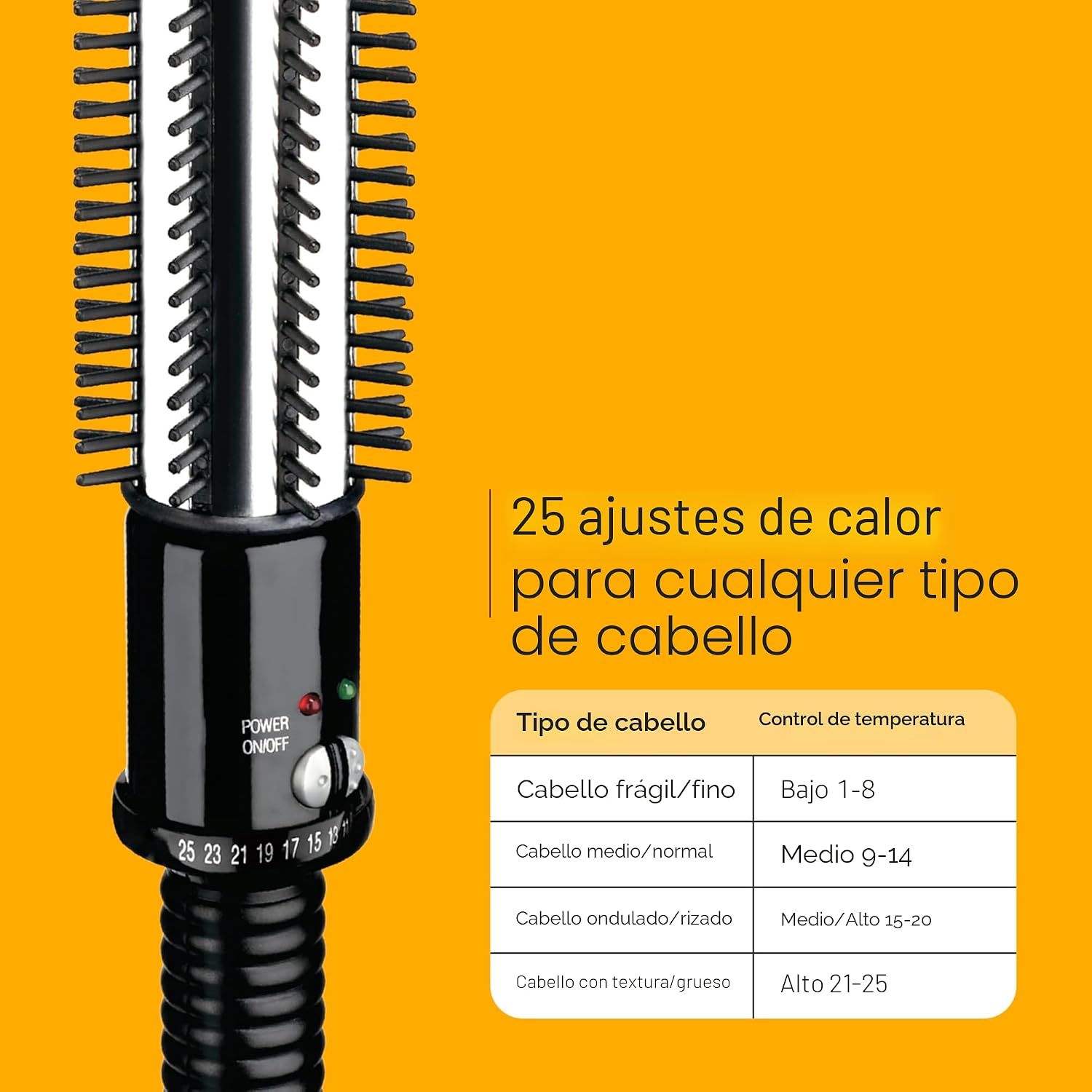 Cepillo caliente Conair, de calor instantáneo, negro