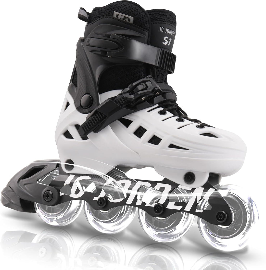Patines en línea para niños y niñas, 4 tamaños ajustables con rueda...