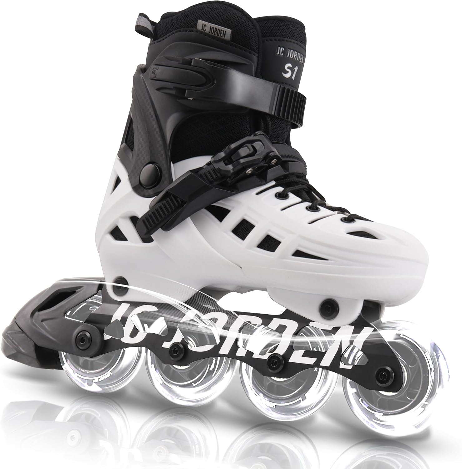 Patines en línea para niños y niñas, 4 tamaños ajustables con rueda...