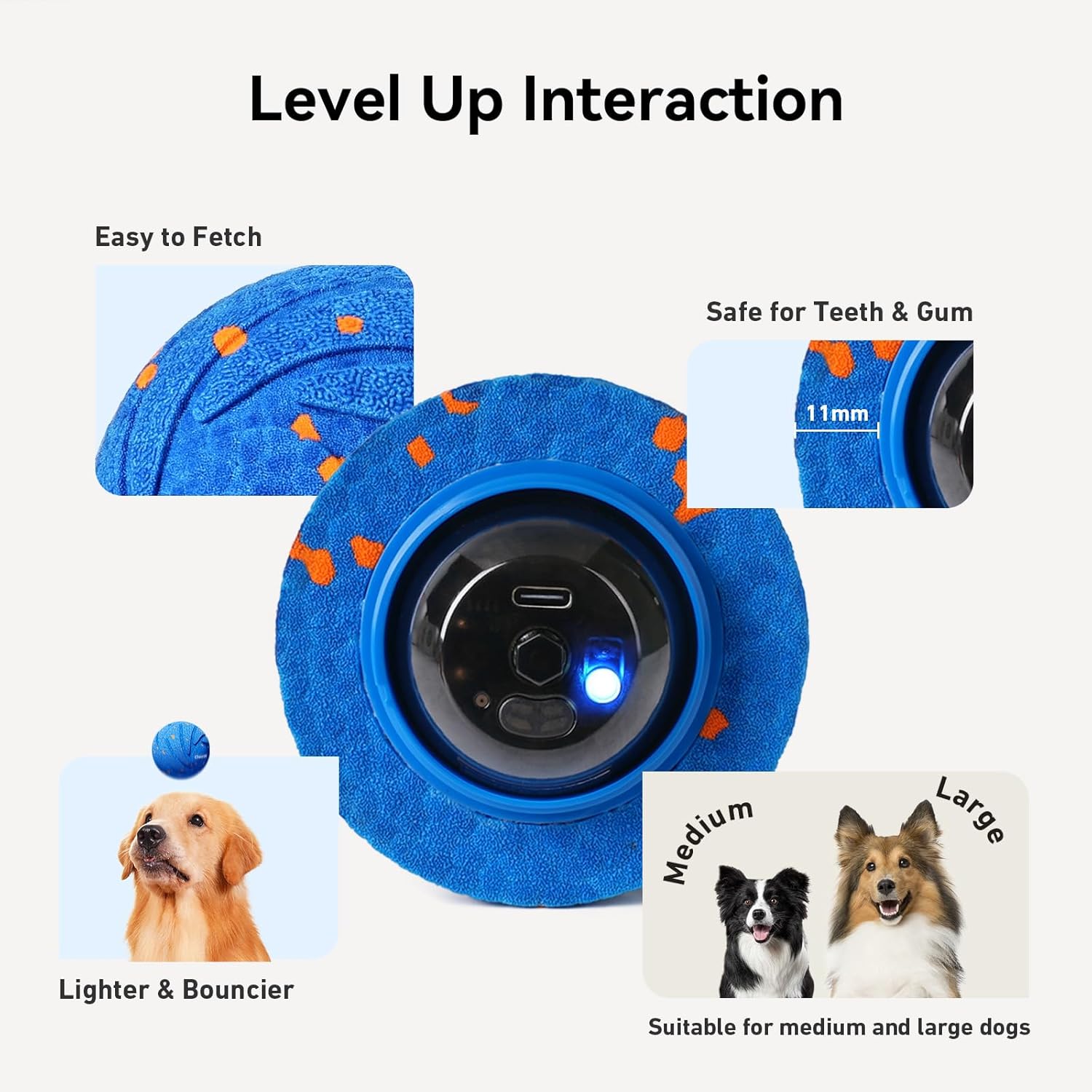 Cheerble Juguete interactivo inteligente para perros, Wicked Ball A...