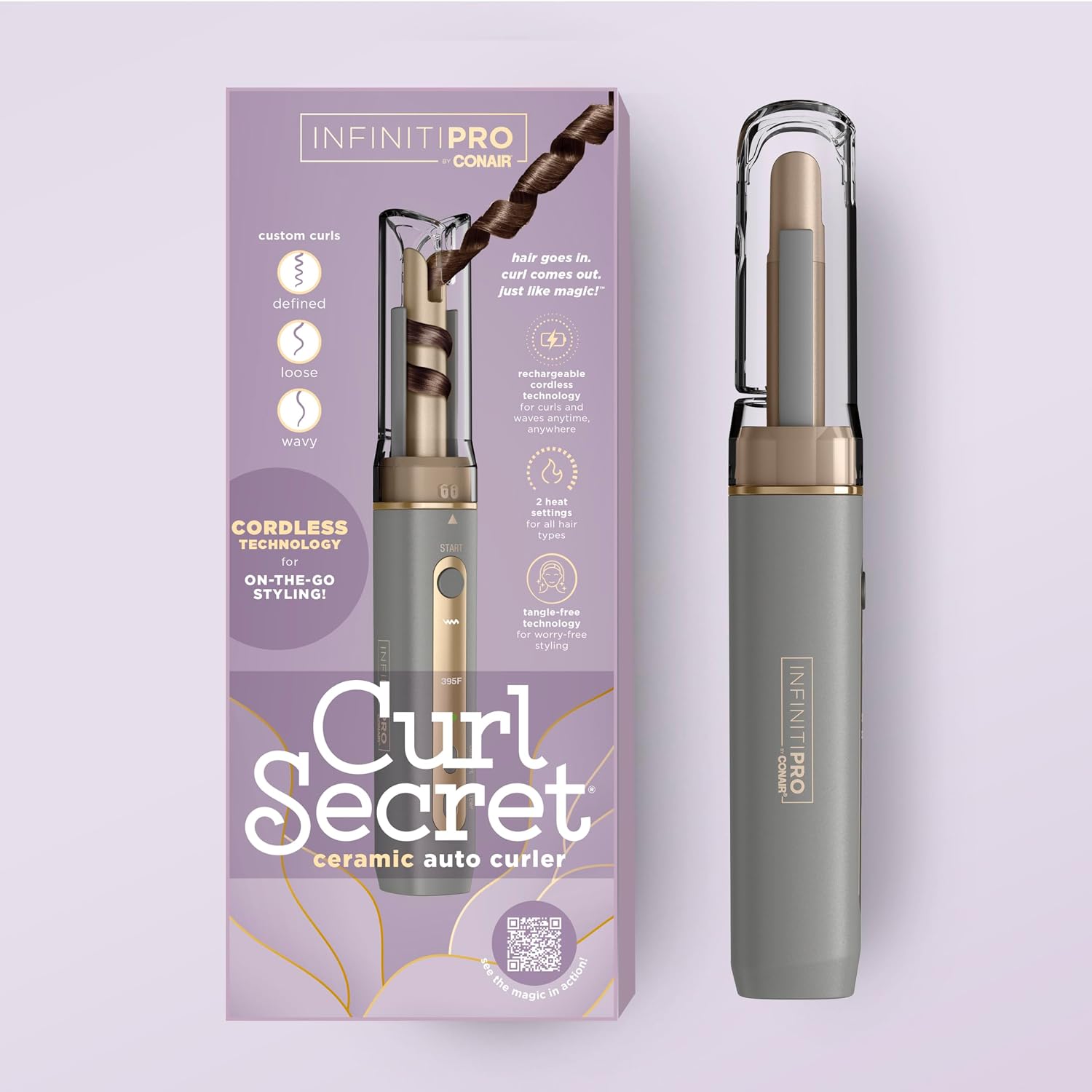 INFINITIPRO by Conair Curl Secret MINI - Rizador automático de 1\/2...