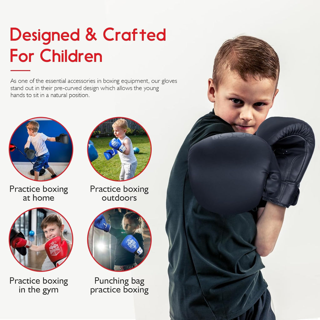 Guantes de boxeo para niños y niñas, guantes de entrenamiento de bo...
