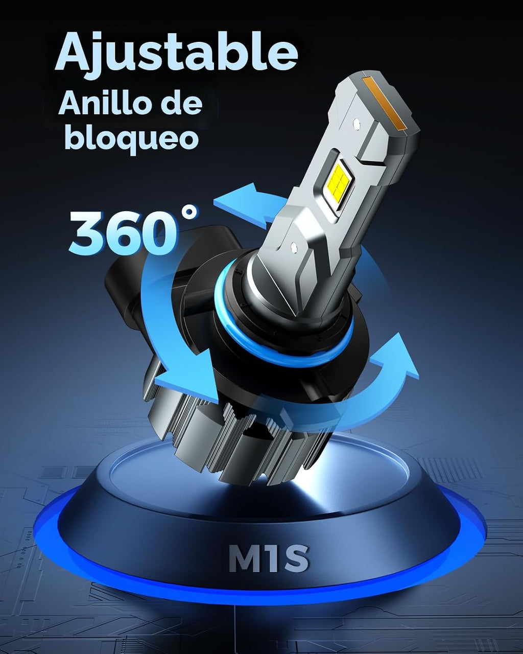Marsauto Bombilla 9005, salida de brillo de 48000 lúmenes, 6000 K,...
