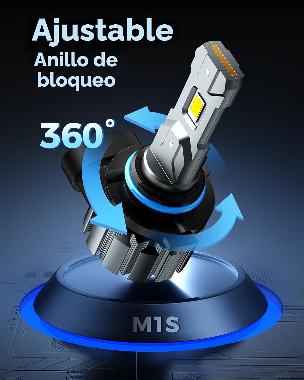 Marsauto Bombilla 9005, salida de brillo de 48000 lúmenes, 6000 K,...