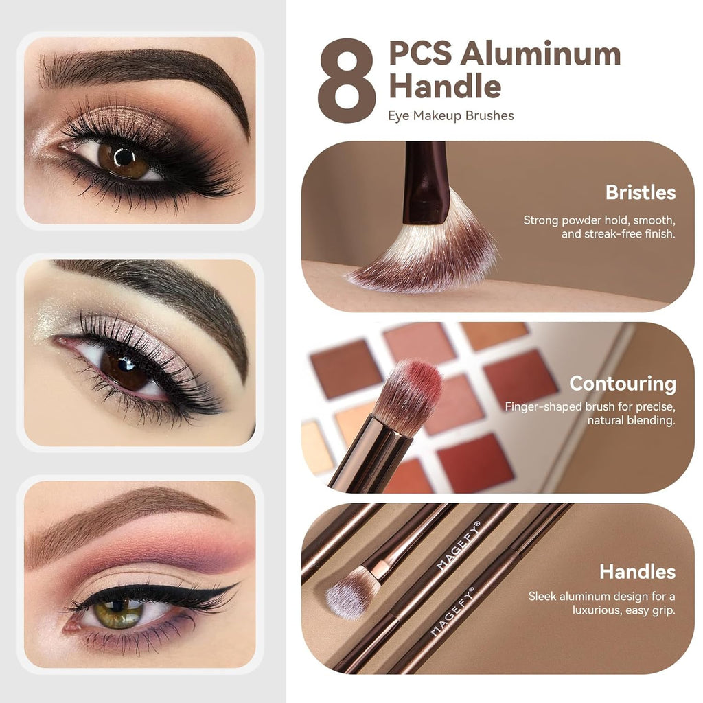 MAGEFY Juego de brochas de maquillaje profesionales 22 en 12 brocha...