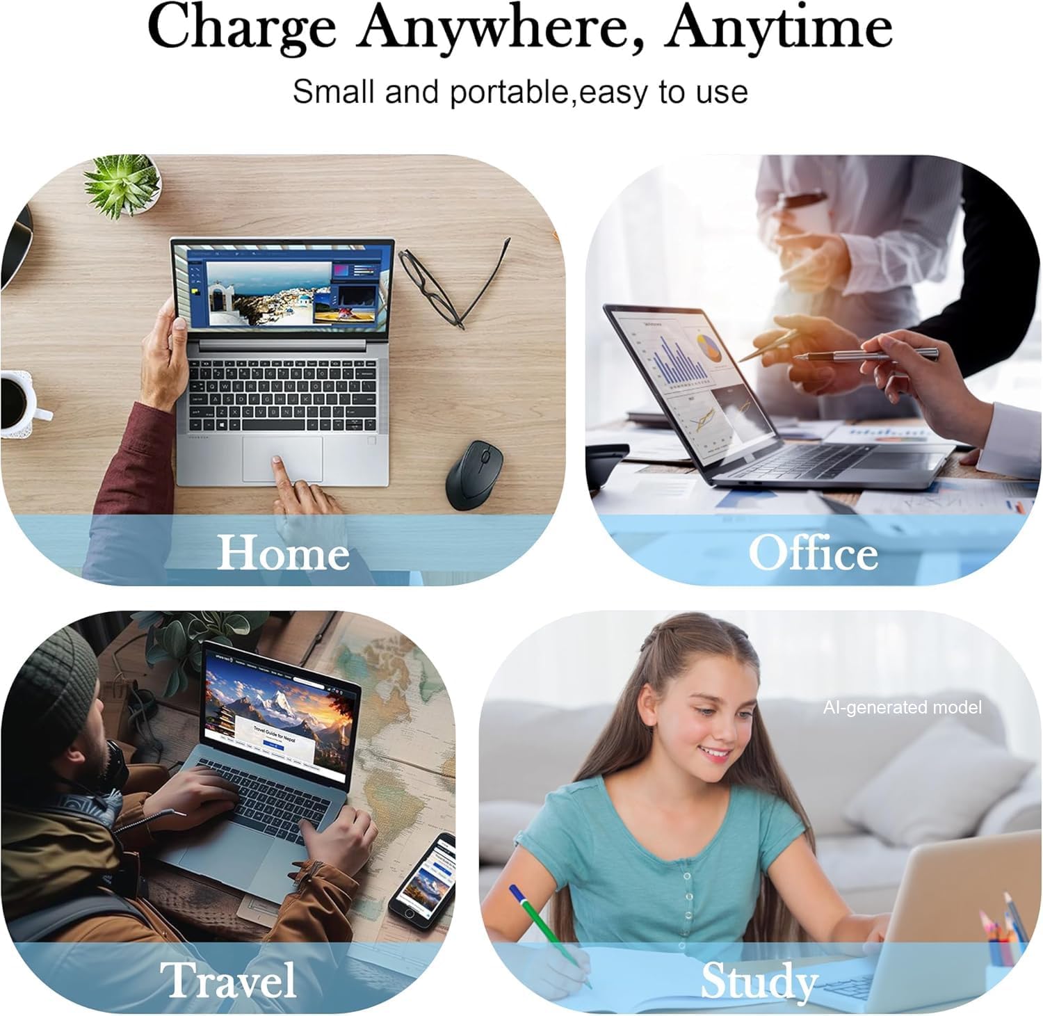 Cargador USB C de 65 W para laptop compatible con Lenovo ThinkPad X...